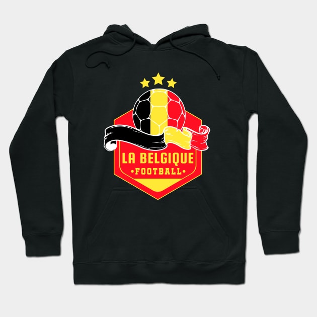 La Belgique Football Hoodie by footballomatic